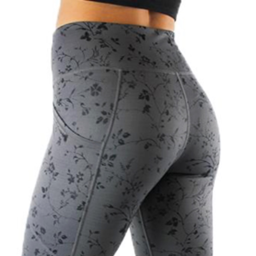 Brand New Grey Flower Capri 22